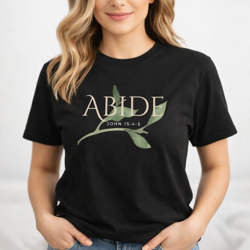 Abide Shirt – John 15:4 Christian T-Shirt | Garment-Dyed Heavyweight Tee