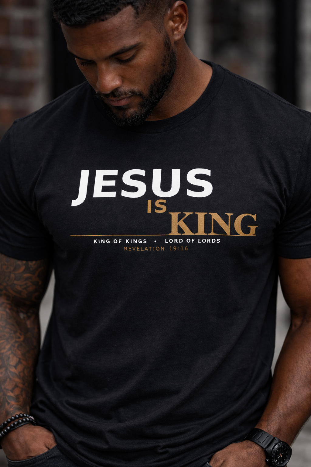 Jesus Is King Christian T-Shirt | Bold Faith Apparel | Kingdom Declaration Tee