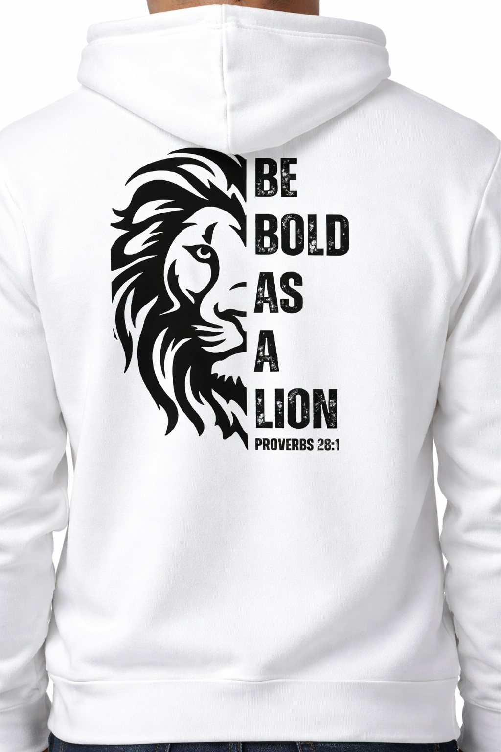 Bold as a Lion Christian Hoodie | Proverbs 28:1 Faith Apparel