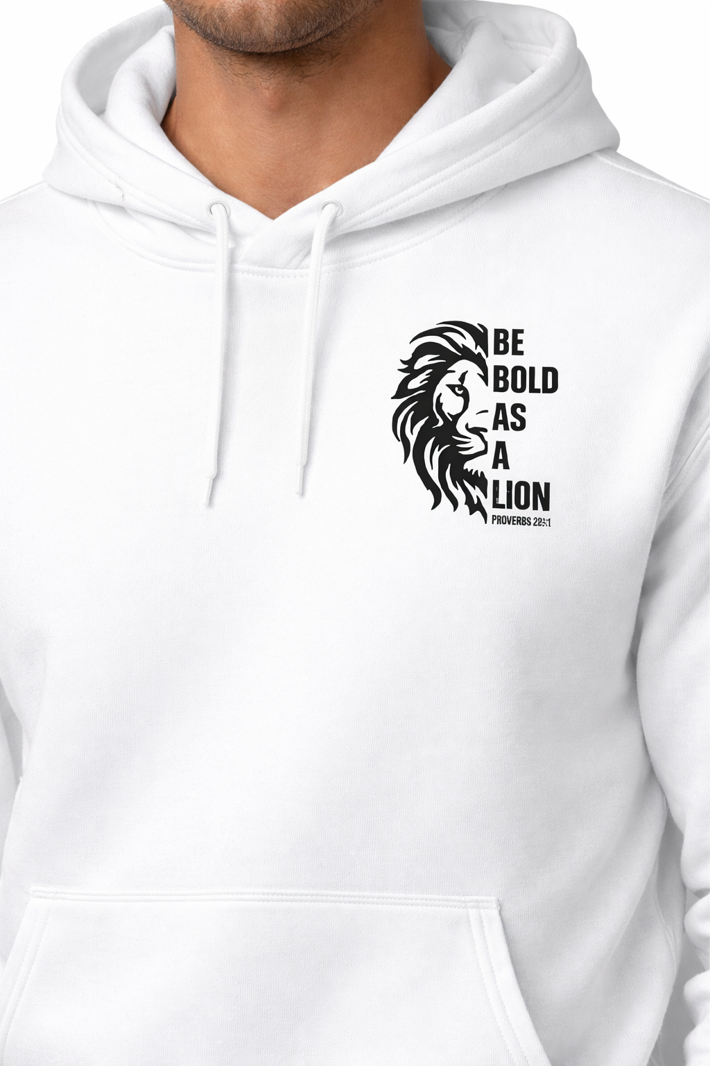 Bold as a Lion Christian Hoodie | Proverbs 28:1 Faith Apparel