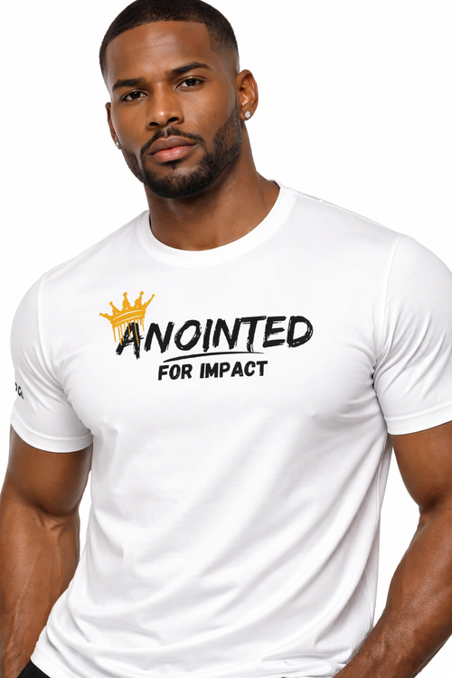 Anointed for Impact White Christian T-Shirt | Kingdom Purpose Tee