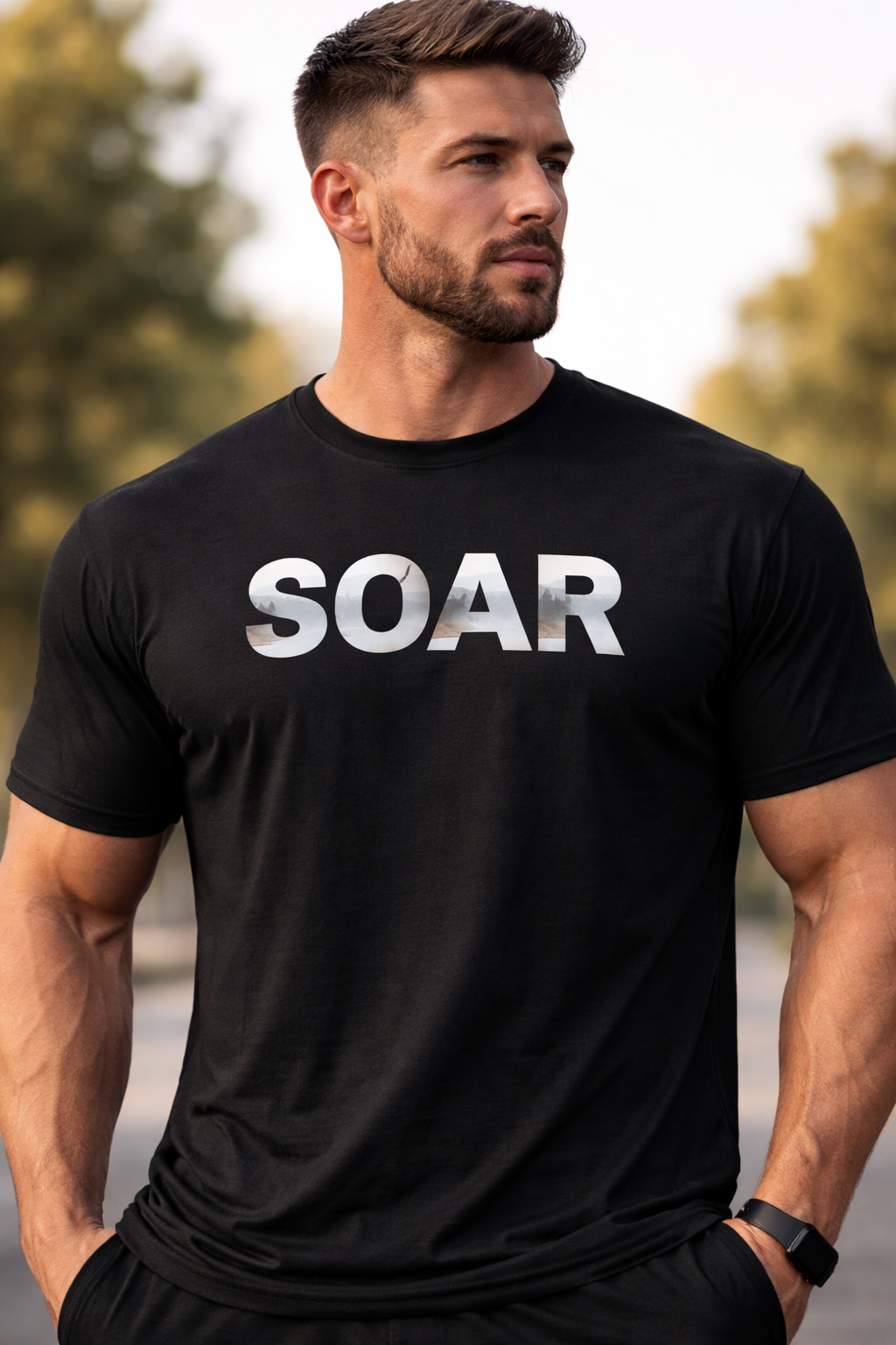 SOAR Christian T-Shirt | Isaiah 40:31 Front & Back Faith Shirt