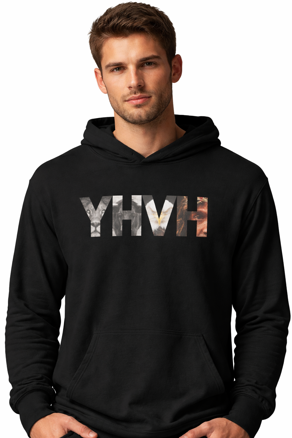 YHVH- The Four Faces of God- Hooded long-sleeve