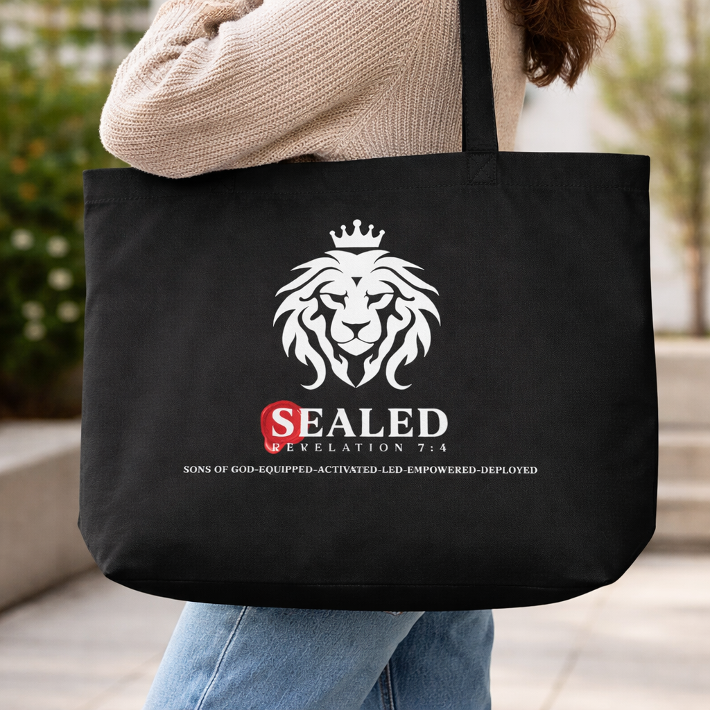 SEALED Lion large organic tote bag
