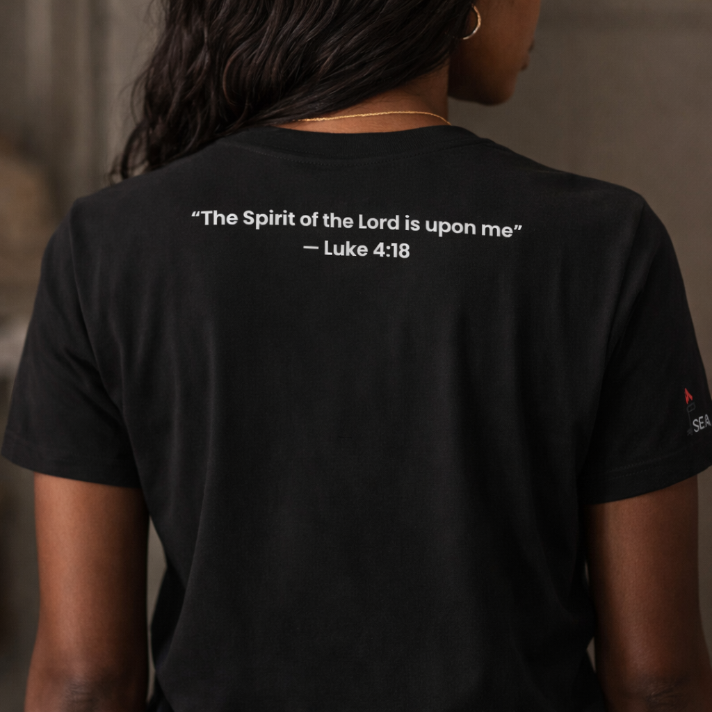 Anointed for Impact Christian T-Shirt | Luke 4:18 Faith Apparel