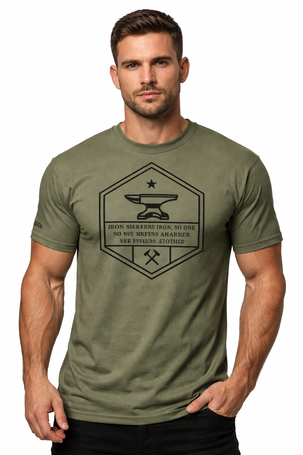 Iron Sharpens Iron Christian T-Shirt | Proverbs 27:17 Faith Tee