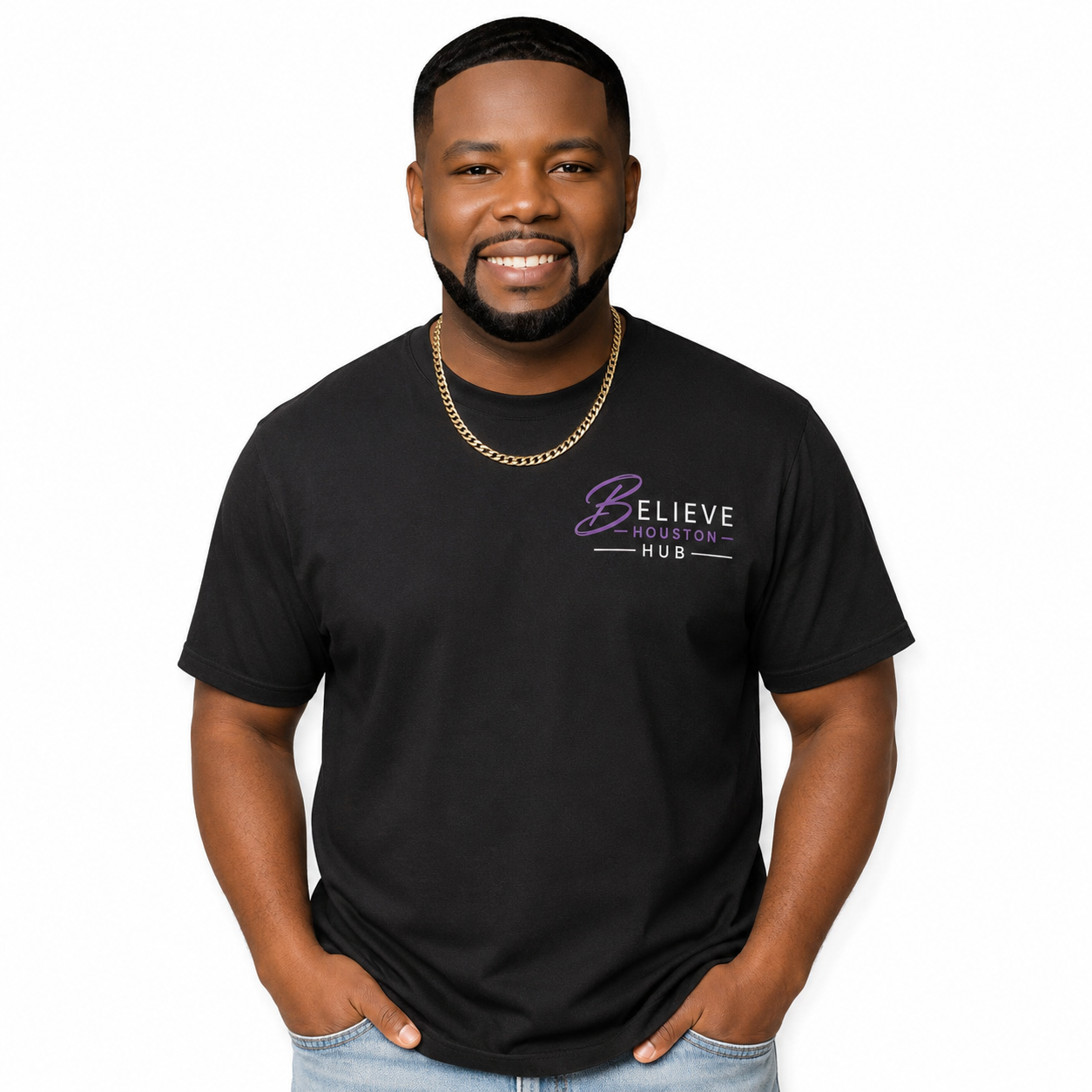 Believe Houston Hub Encounter • Equip • Send Christian T-Shirt | Premium Front & Back Faith Apparel
