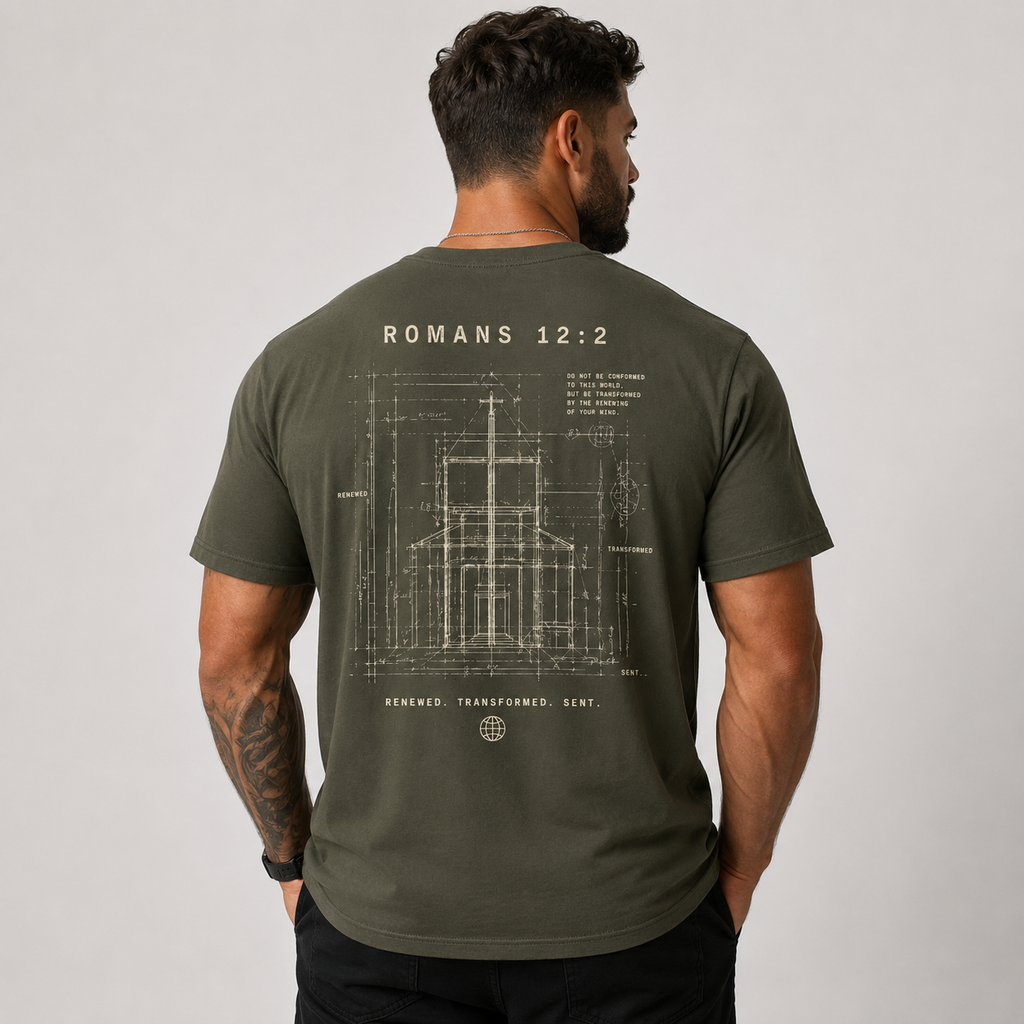 Built Different Christian T-Shirt | Romans 12:2 | Premium Faith Streetwear | SEALED Co.