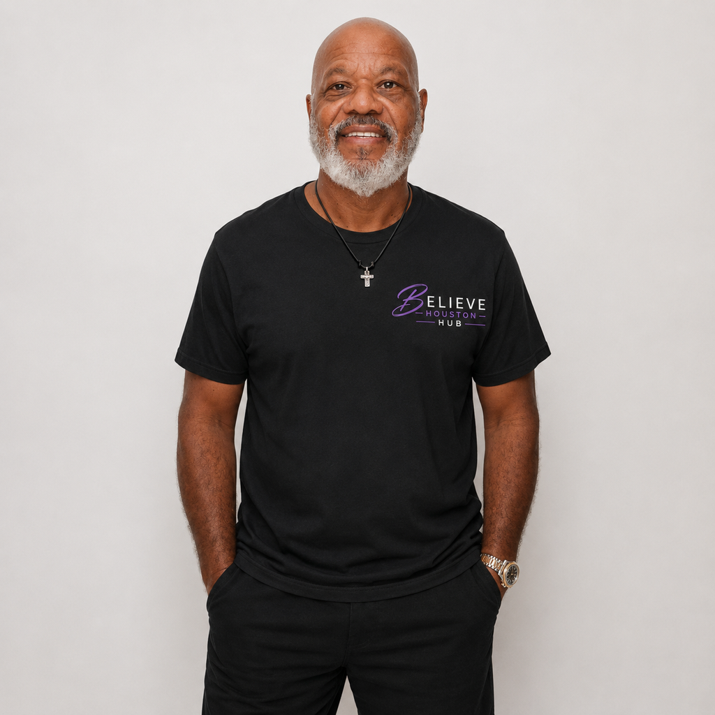 Believe Houston Hub Encounter • Equip • Send Christian T-Shirt | Premium Front & Back Faith Apparel