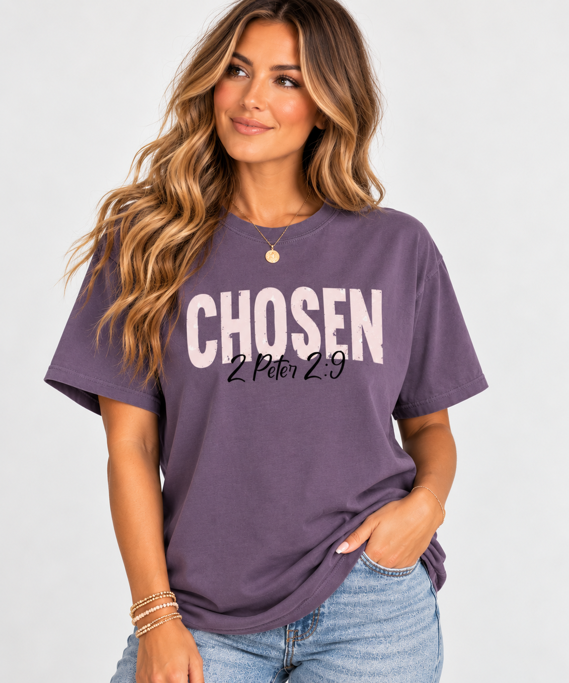 CHOSEN 1 Peter 2:9 Garment-Dyed Heavyweight Tee