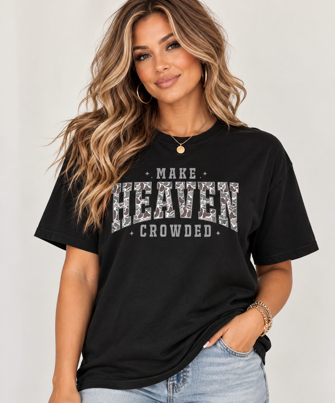 Make Heaven Crowded Tee | Comfort Colors Heavyweight T-Shirt