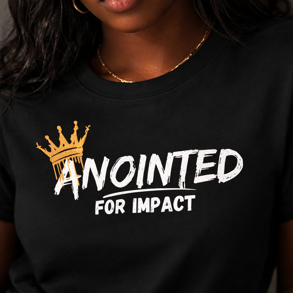 Anointed for Impact Christian T-Shirt | Luke 4:18 Faith-Based Apparel by SEALED Collective