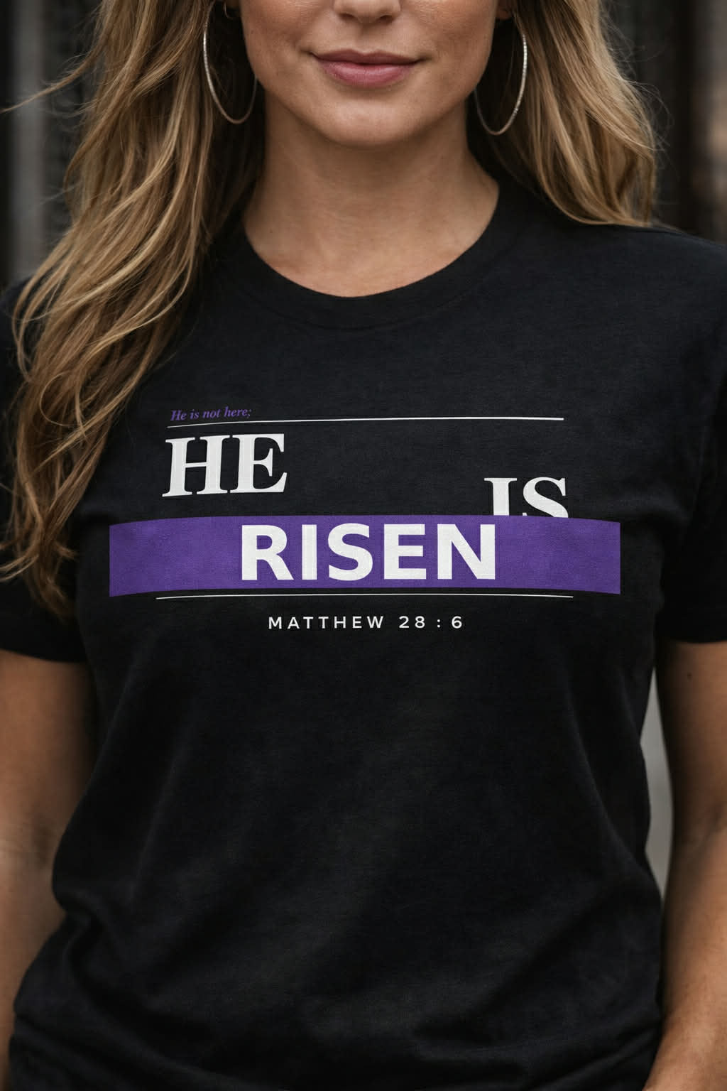 He Is Risen Christian T-Shirt | Resurrection Faith Tee | Matthew 28:6