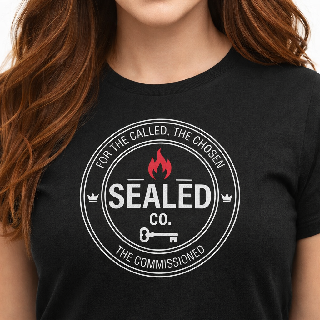 SEALED Co. Black Christian T-Shirt | Called Chosen Commissioned Tee