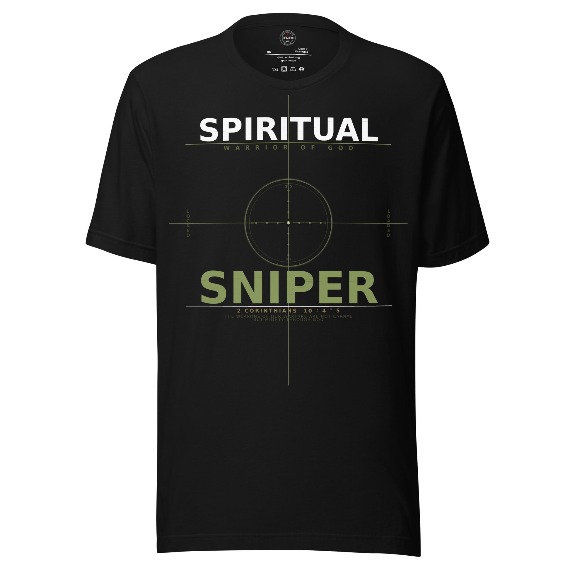 Spiritual Sniper Christian T-Shirt | Spiritual Warfare Faith Apparel by SEALED Collective
