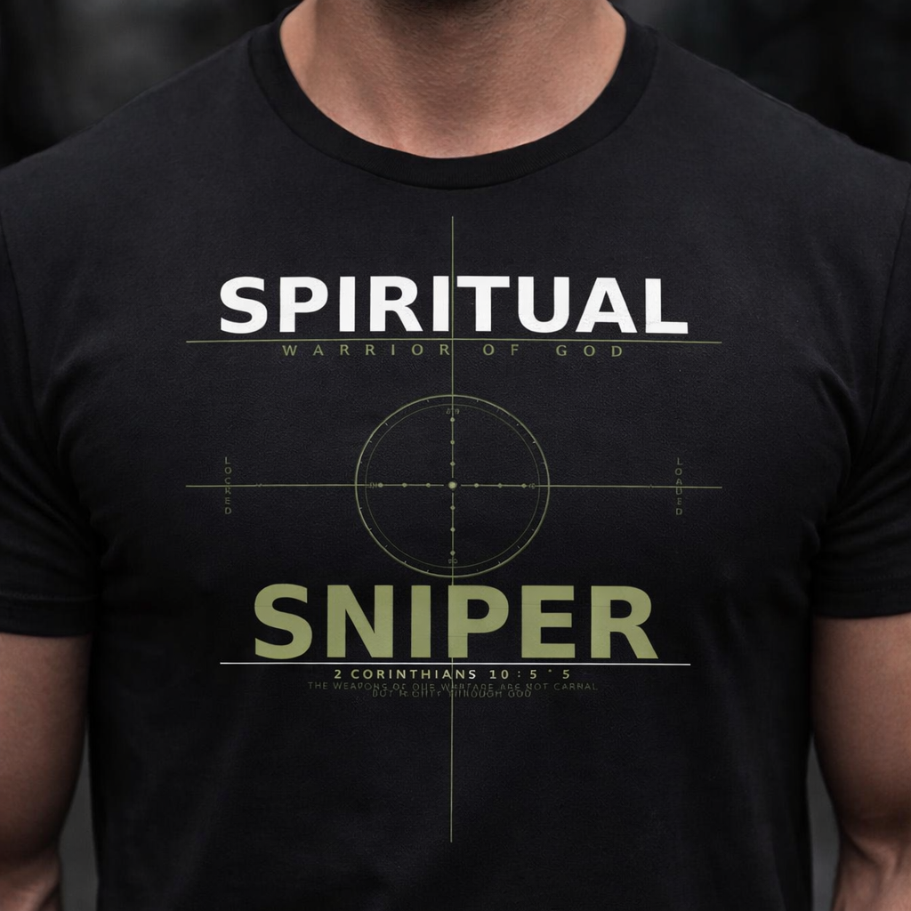 Spiritual Sniper Christian T-Shirt | Spiritual Warfare Faith Apparel